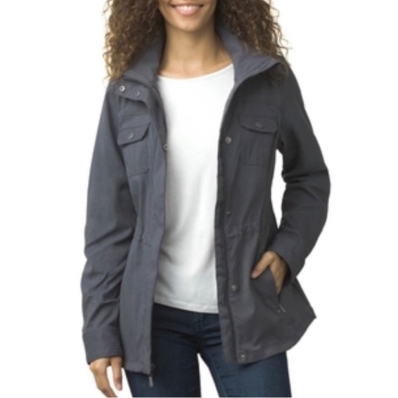 Prana Jackets & Blazers - PrAna Utility Halle Jacket Women’s S Travel Hiking Full Zip Waterproof In Gray